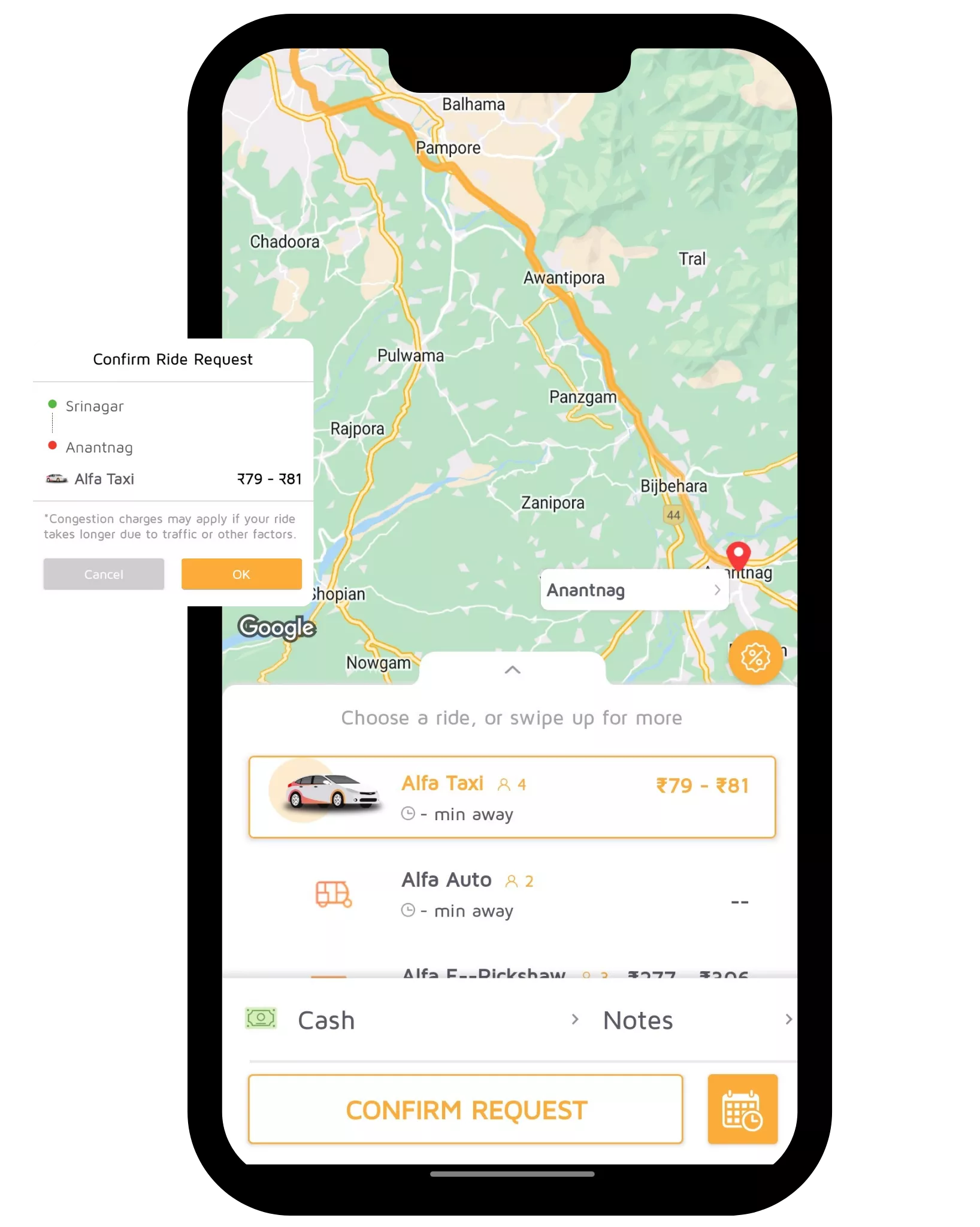 Kashmir cab service
